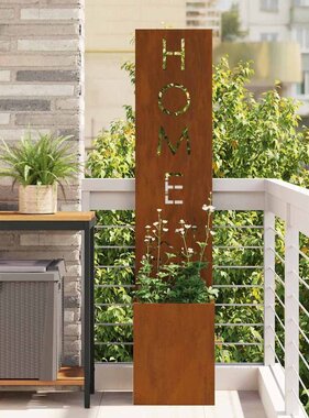 VidaXL Tuin Privacy Screen Fretwerk Roestig 32 x 140 cm Cortenstaal