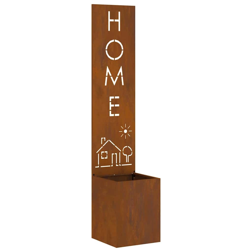 VidaXL Tuin Privacy Screen Fretwerk Roestig 32 x 140 cm Cortenstaal