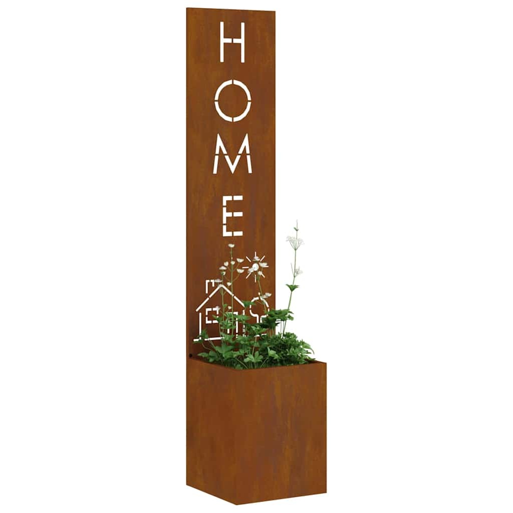 VidaXL Tuin Privacy Screen Fretwerk Roestig 32 x 140 cm Cortenstaal