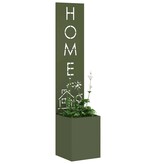 VidaXL Tuin Privacy Screen Olijfgroen 32 x 140 cm Koudgewalst staal