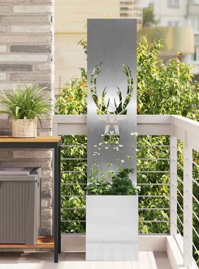 VidaXL Tuin Privacy Screen Zilver 32 x 140 cm Roestvrij staal