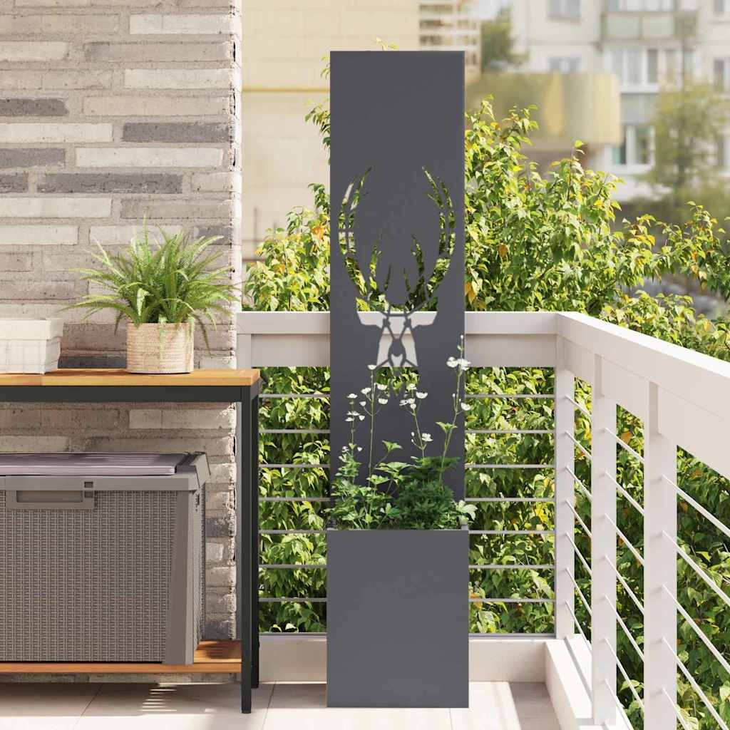 VidaXL Tuin Privacy Screen Antraciet 32 x 140 cm Koudgewalst staal