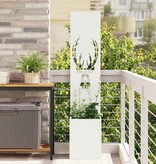 VidaXL Tuin Privacy Screen Wit 32 x 140 cm Koudgewalst staal