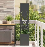 VidaXL Tuin Privacy Screen Zwart 32 x 140 cm Koudgewalst staal