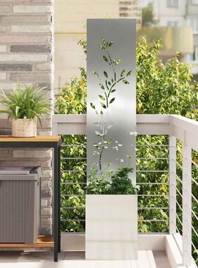 VidaXL Tuin Privacy Screen Zilver 32 x 140 cm Gegalvaniseerd staal