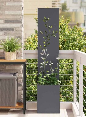 VidaXL Tuin Privacy Screen Antraciet 32 x 140 cm Koudgewalst staal