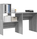 VidaXL Bureau Grijs sonoma 131,5 x 50 x 106,5 cm Bewerkt hout
