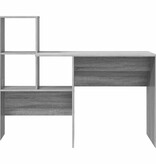 VidaXL Bureau Grijs sonoma 131,5 x 50 x 106,5 cm Bewerkt hout