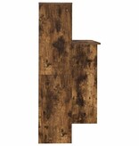 VidaXL Bureau Gerookt eiken 131,5 x 50 x 106,5 cm Bewerkt hout