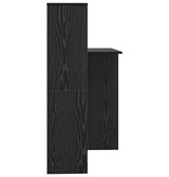 VidaXL Bureau met plank Zwart eiken 131,5 x 50 x 106,5 cm Bewerkt hout