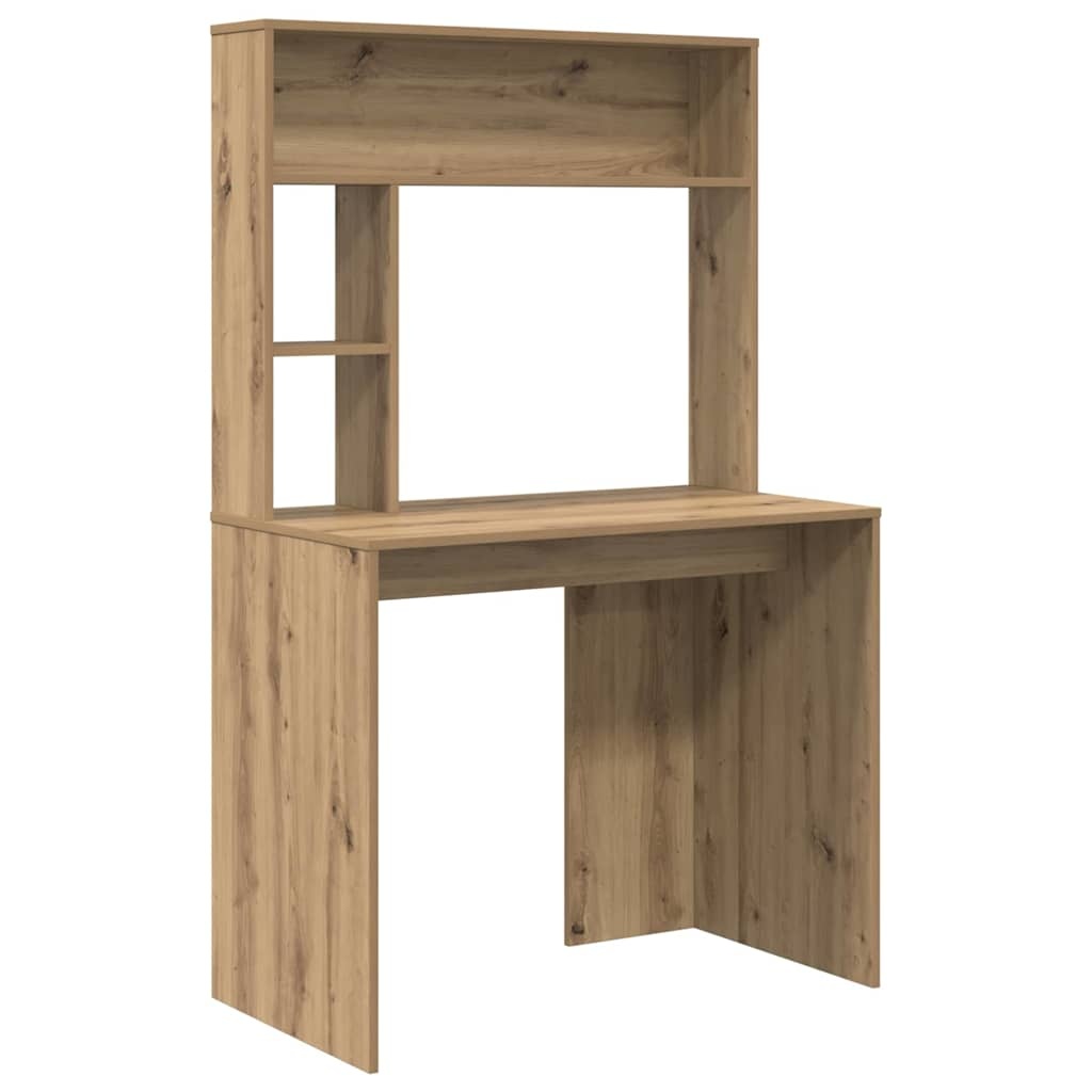 VidaXL Bureau artisanaal eikenkleurig 91 x 50 x 149 cm Bewerkt hout