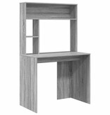 VidaXL Bureau met plank Grijs sonoma 91 x 50 x 149 cm Bewerkt hout
