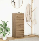 VidaXL Dressoir 37,5x35x99 cm spaanplaat ambachtelijk eikenkleurig