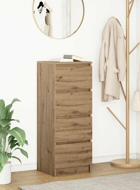 VidaXL Dressoir 37,5x35x99 cm spaanplaat ambachtelijk eikenkleurig