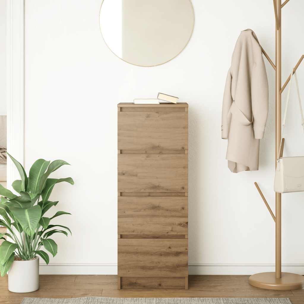 VidaXL Dressoir 37,5x35x99 cm spaanplaat ambachtelijk eikenkleurig