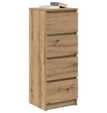 VidaXL Dressoir 37,5x35x99 cm spaanplaat ambachtelijk eikenkleurig