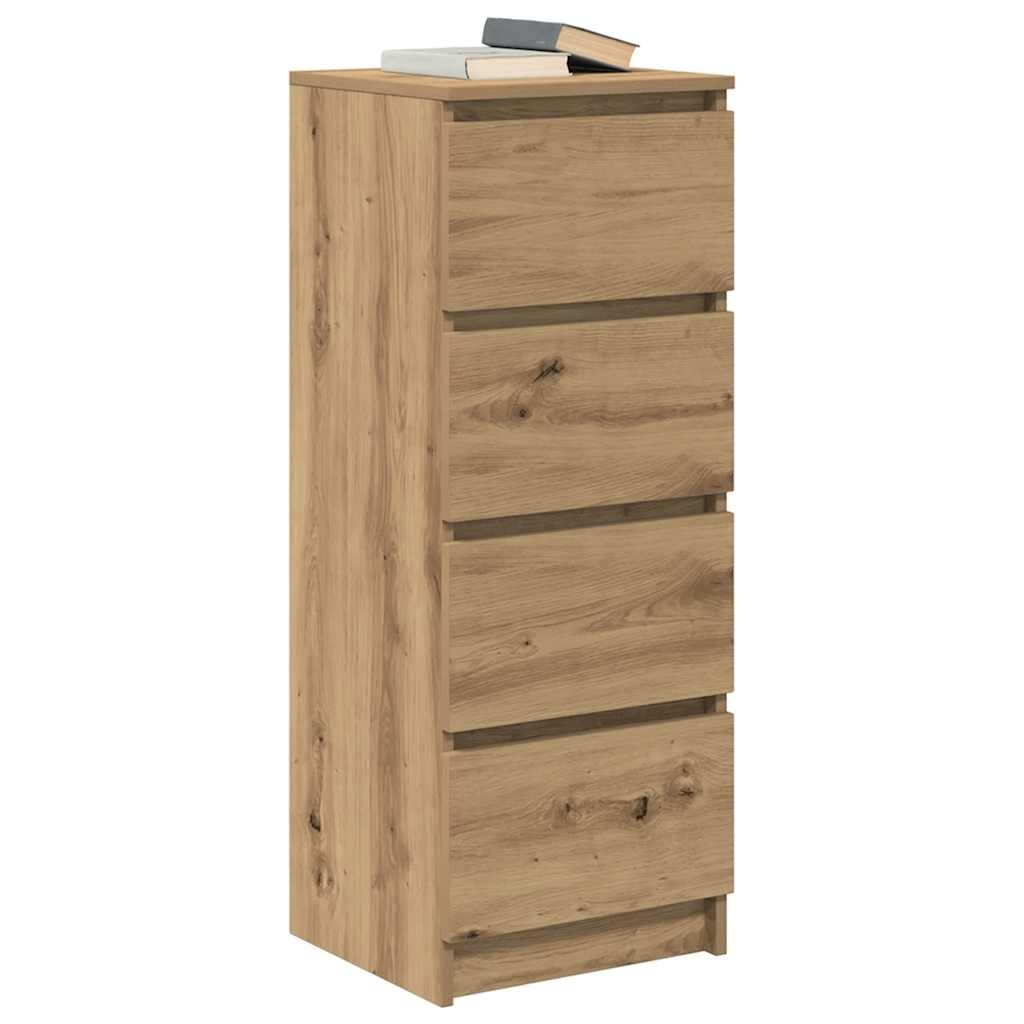 VidaXL Dressoir 37,5x35x99 cm spaanplaat ambachtelijk eikenkleurig