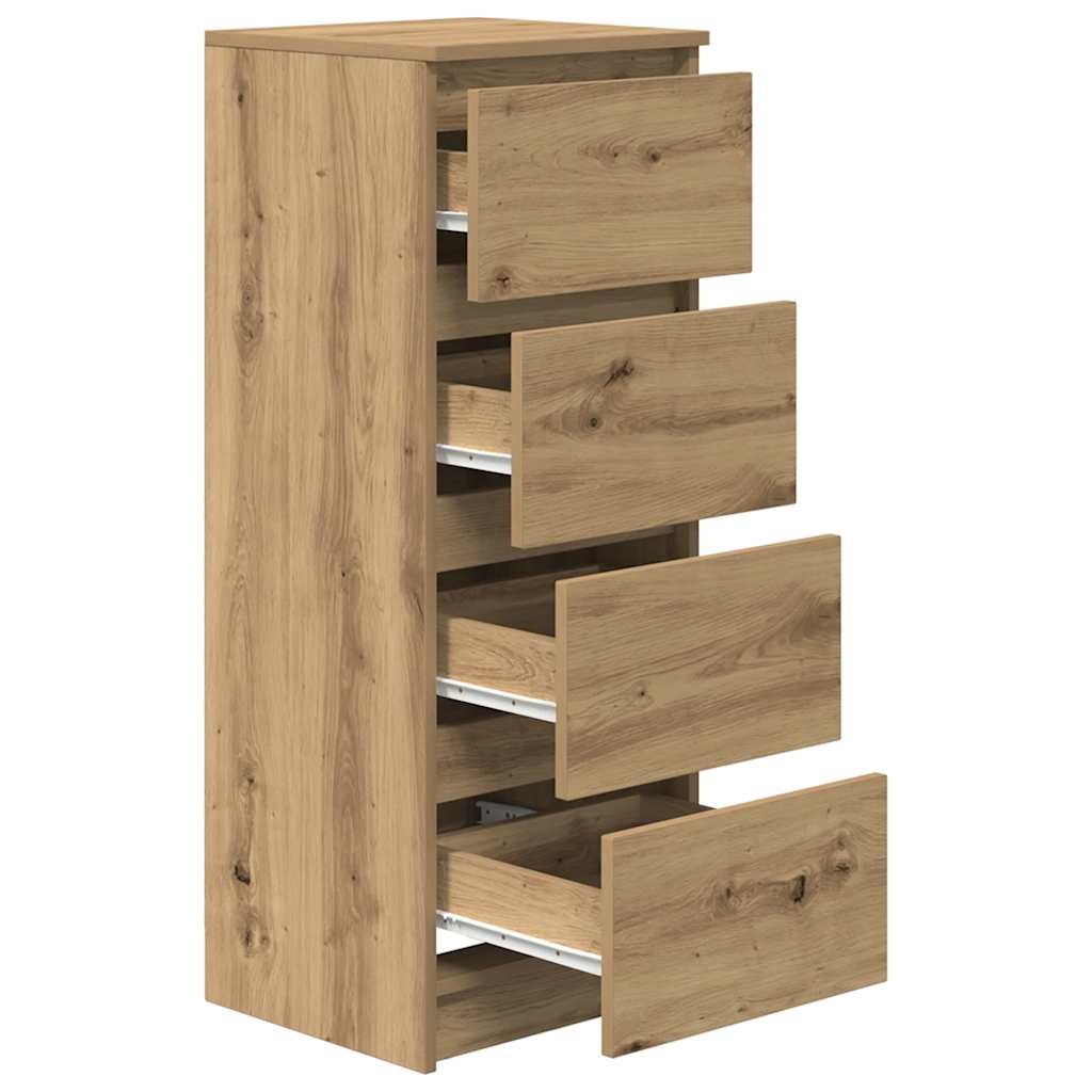 VidaXL Dressoir 37,5x35x99 cm spaanplaat ambachtelijk eikenkleurig