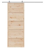 VidaXL Schuifdeur 80x208 cm massief grenenhout