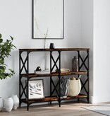 VidaXL Wandtafel 100x28x80,5 cm bewerkt hout gerookt eikenkleurig