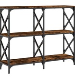 VidaXL Wandtafel 100x28x80,5 cm bewerkt hout gerookt eikenkleurig