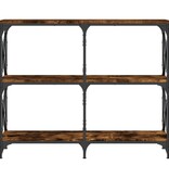 VidaXL Wandtafel 100x28x80,5 cm bewerkt hout gerookt eikenkleurig