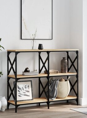 VidaXL Wandtafel 100x28x80,5 cm bewerkt hout sonoma eikenkleurig