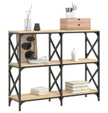 VidaXL Wandtafel 100x28x80,5 cm bewerkt hout sonoma eikenkleurig