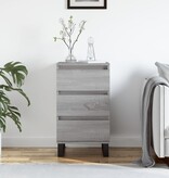 VidaXL Dressoir 40x35x70 cm bewerkt hout grijs sonoma