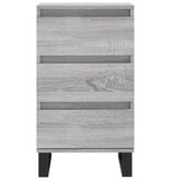 VidaXL Dressoir 40x35x70 cm bewerkt hout grijs sonoma
