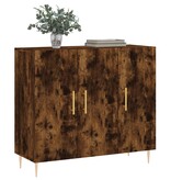 VidaXL Dressoir 90x34x80 cm bewerkt hout gerookt eikenkleurig