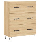 VidaXL Dressoir 69,5x34x90 cm bewerkt hout sonoma eikenkleurig
