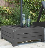 VidaXL Parasolvoetbedekking massief grenenhout grijs