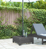 VidaXL Parasolvoetbedekking massief grenenhout grijs