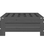 VidaXL Parasolvoetbedekking massief grenenhout grijs