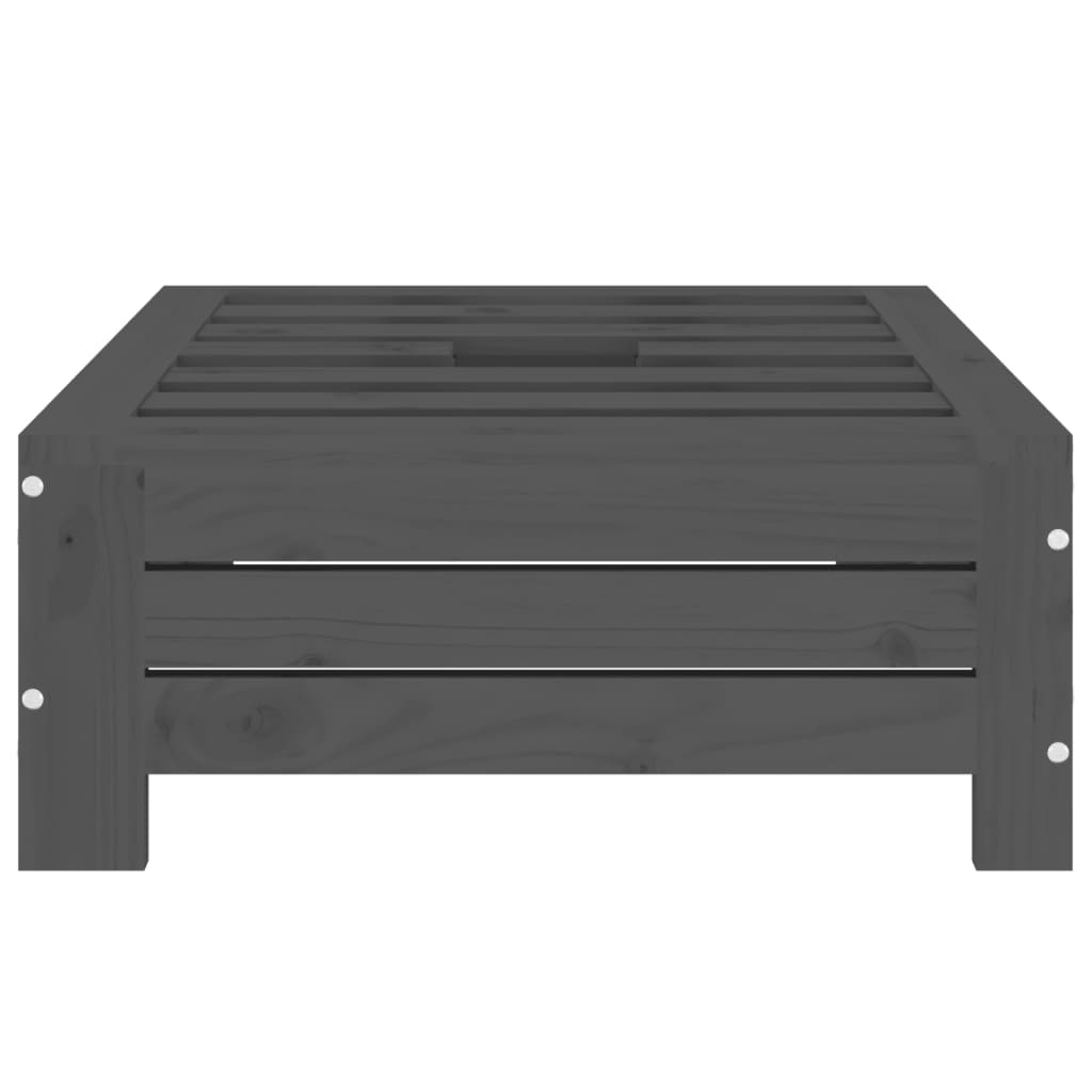 VidaXL Parasolvoetbedekking massief grenenhout grijs