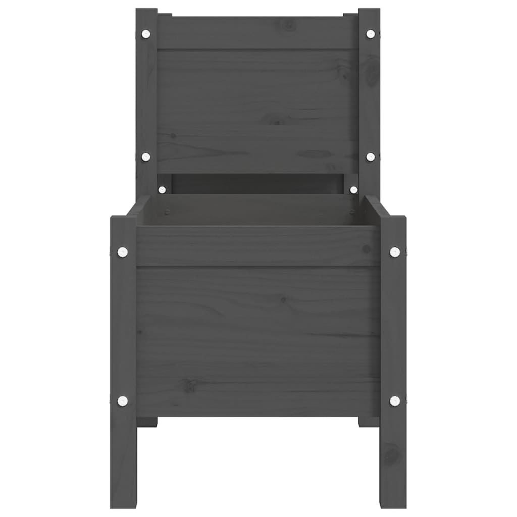 VidaXL Plantenbak 178,5x44x75 cm massief grenenhout grijs