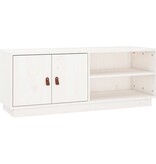 VidaXL Tv-meubel 105x34x40 cm massief grenenhout wit