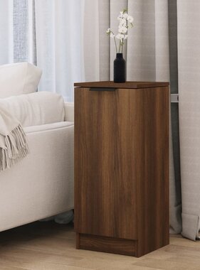 VidaXL Dressoir 30x30x70 cm bewerkt hout bruin eikenkleur