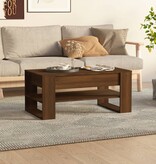 VidaXL Salontafel 102x55x45 cm bewerkt hout bruin eikenkleur