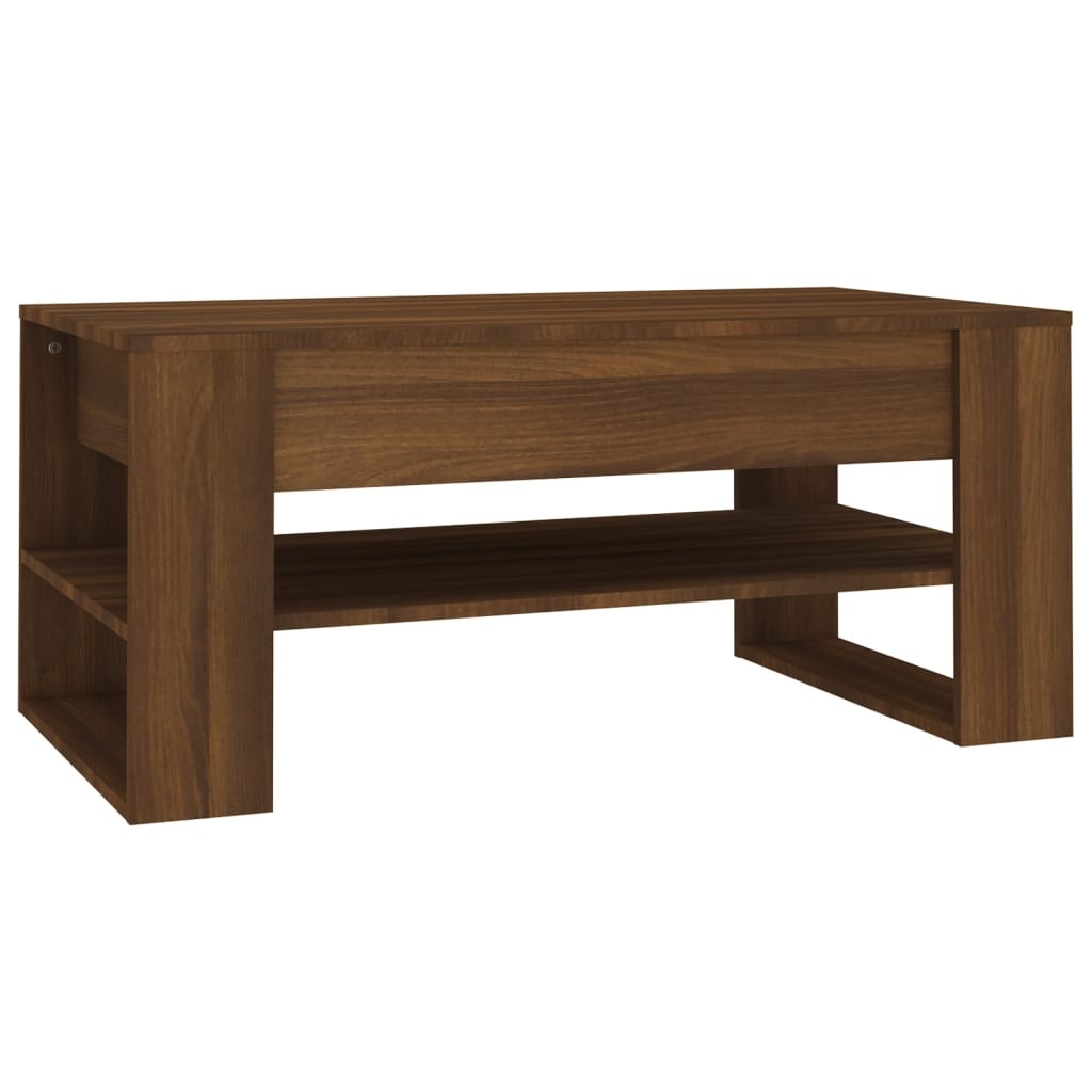 VidaXL Salontafel 102x55x45 cm bewerkt hout bruin eikenkleur
