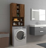 VidaXL Wasmachinekast 64x25,5x190 cm bruin eikenkleur