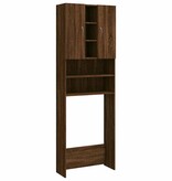 VidaXL Wasmachinekast 64x25,5x190 cm bruin eikenkleur