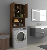VidaXL Wasmachinekast 64x25,5x190 cm bruin eikenkleur