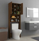 VidaXL Wasmachinekast 64x25,5x190 cm bruin eikenkleur