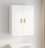 VidaXL Hangkast 69,5x34x90 cm hoogglans wit