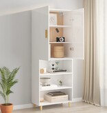 VidaXL Hangkast 69,5x34x90 cm hoogglans wit