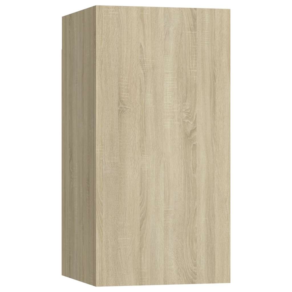 VidaXL Tv-meubels 2 st 30,5x30x60 cm bewerkt hout sonoma eikenkleurig