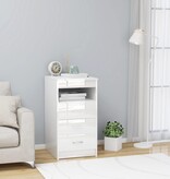 VidaXL Ladekast 40x50x76 cm bewerkt hout hoogglans wit