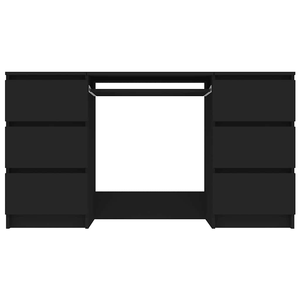 VidaXL Schrijftafel 140x50x77 cm bewerkt hout zwart